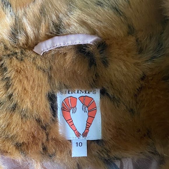 Shrimps Leopard Print Teddy Jacket with Pink Details - Picture 3 of 7